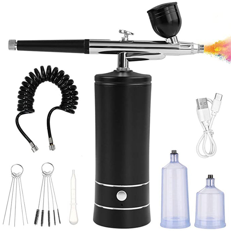 Air Compressor Kit Electric Spray Gun Beauty Nail Art Painting Spraying Oxygen Injection Skin Spray