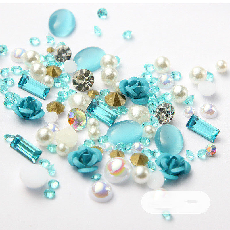 3D Nail Rhinestones Rose Jewelry
