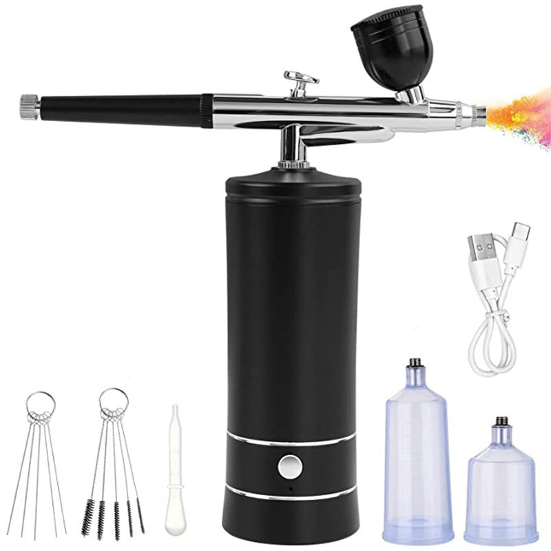 Air Compressor Kit Electric Spray Gun Beauty Nail Art Painting Spraying Oxygen Injection Skin Spray