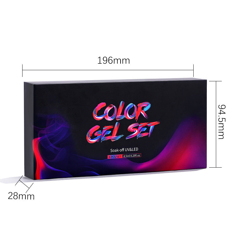 6 Bottles Gel Nail Polish Set