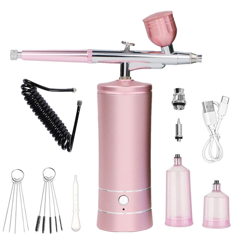 Air Compressor Kit Electric Spray Gun Beauty Nail Art Painting Spraying Oxygen Injection Skin Spray