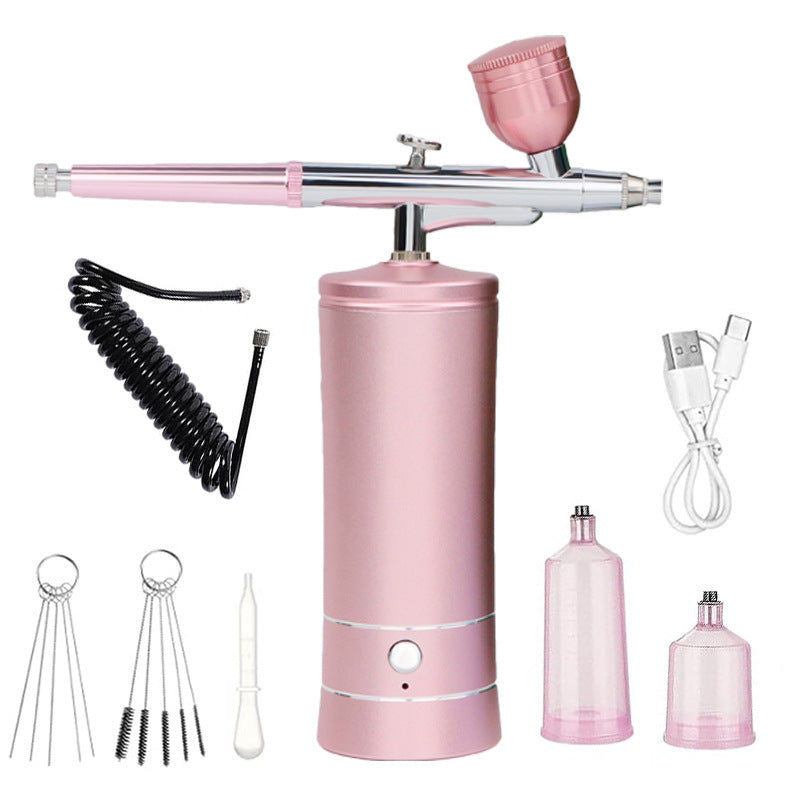 Air Compressor Kit Electric Spray Gun Beauty Nail Art Painting Spraying Oxygen Injection Skin Spray
