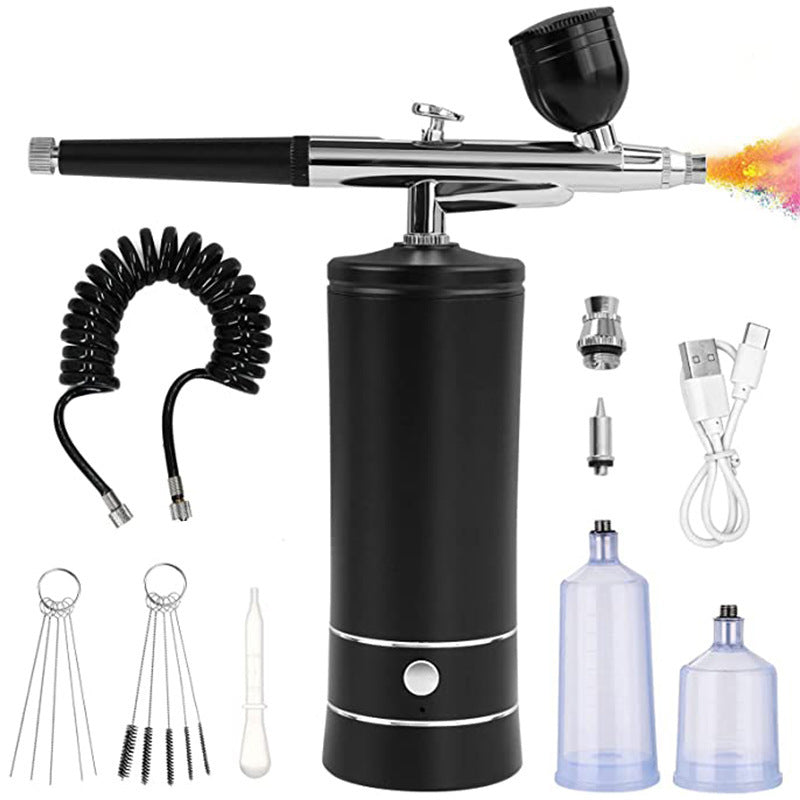 Air Compressor Kit Electric Spray Gun Beauty Nail Art Painting Spraying Oxygen Injection Skin Spray