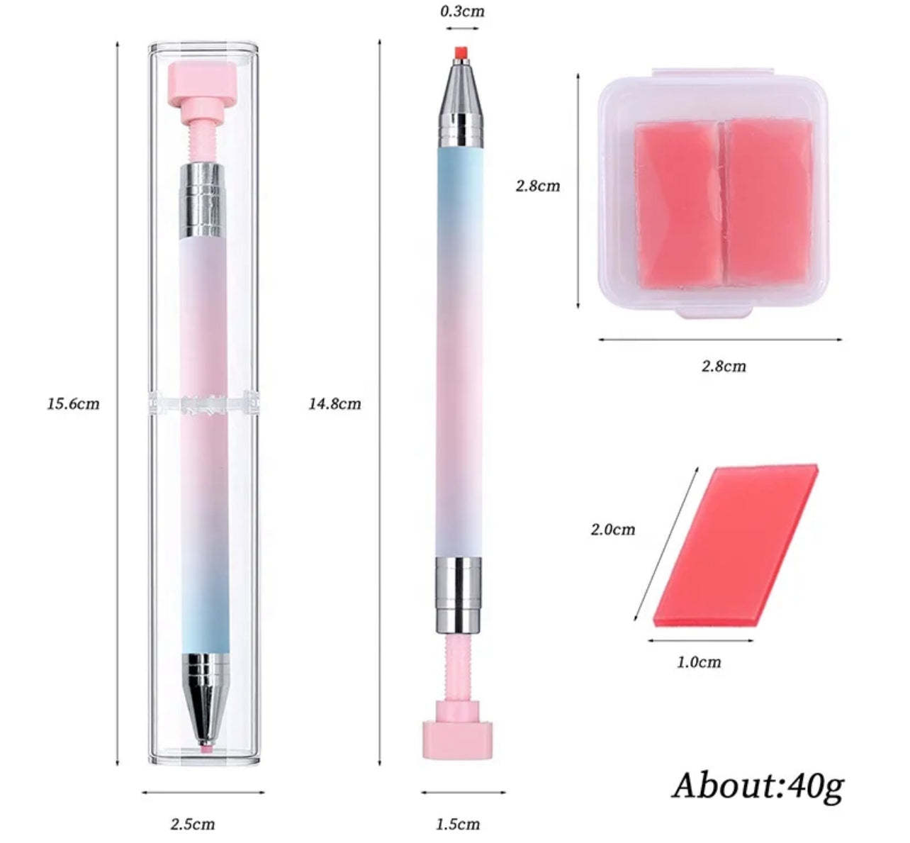 Color Gradient Rhinestone Picking Pen