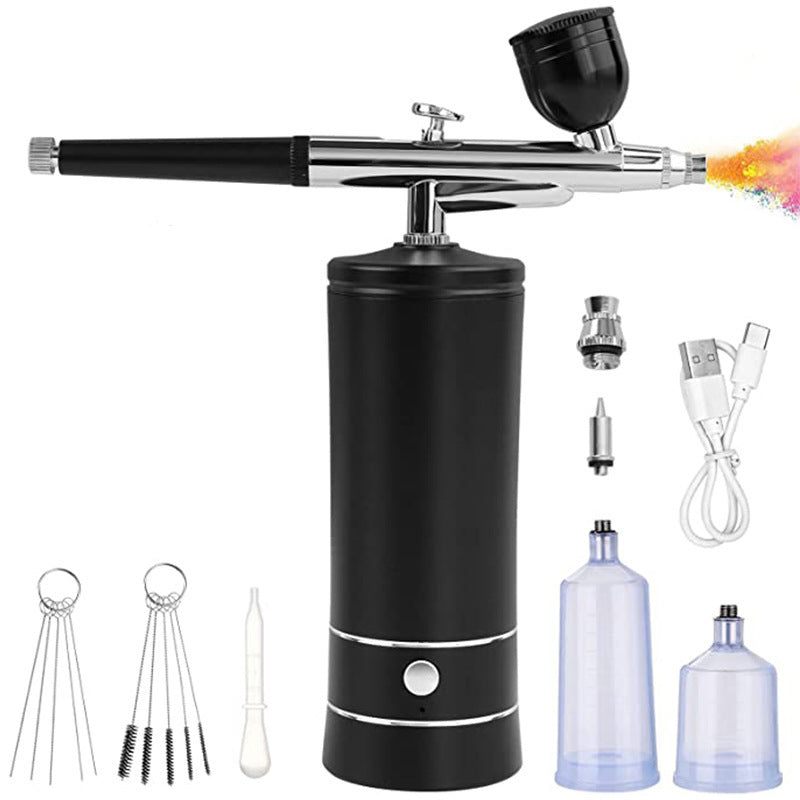 Air Compressor Kit Electric Spray Gun Beauty Nail Art Painting Spraying Oxygen Injection Skin Spray