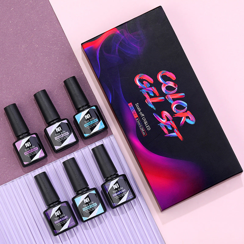 6 Bottles Gel Nail Polish Set