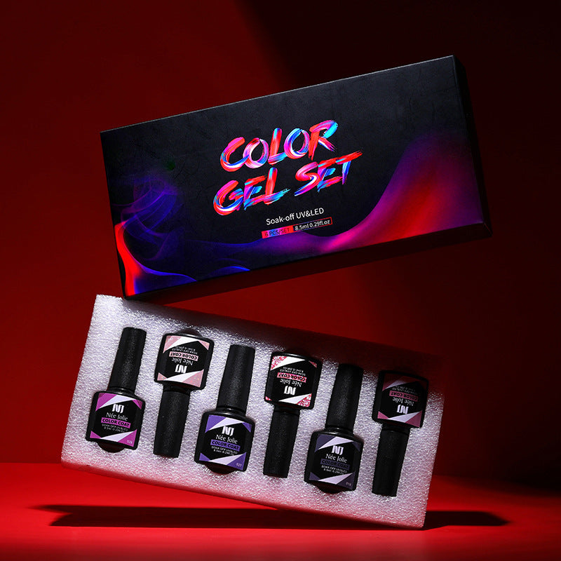6 Bottles Gel Nail Polish Set
