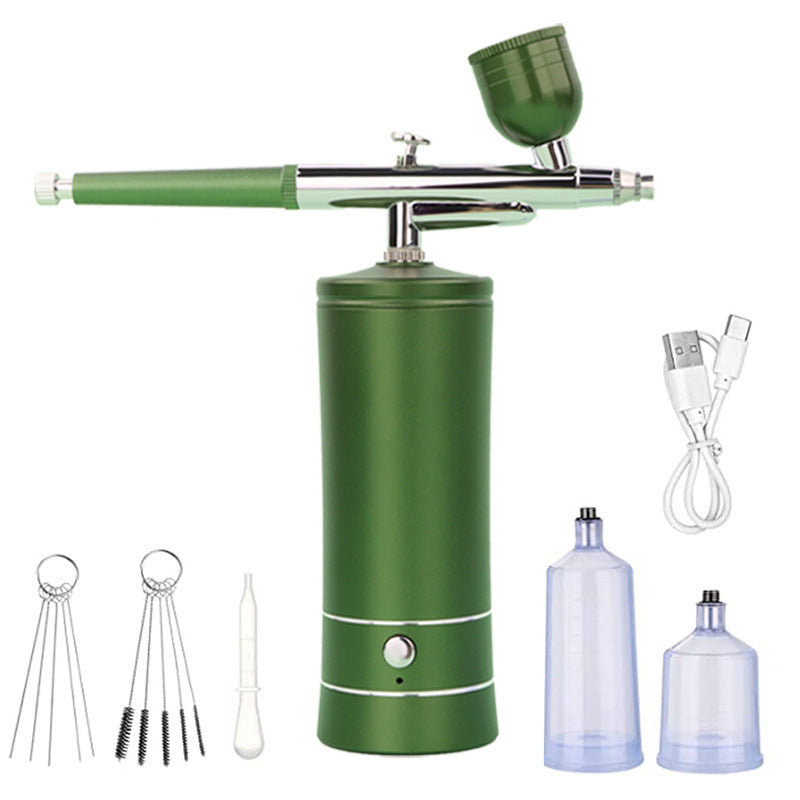 Air Compressor Kit Electric Spray Gun Beauty Nail Art Painting Spraying Oxygen Injection Skin Spray